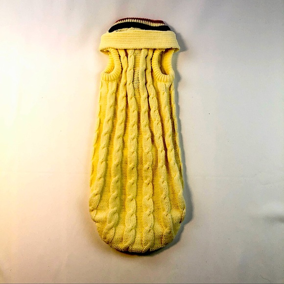 Cream Cable Knit Sweater with Scarf - Picture 4 of 7